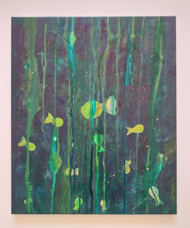 "Diving into the depths"; 50 x 60 cm